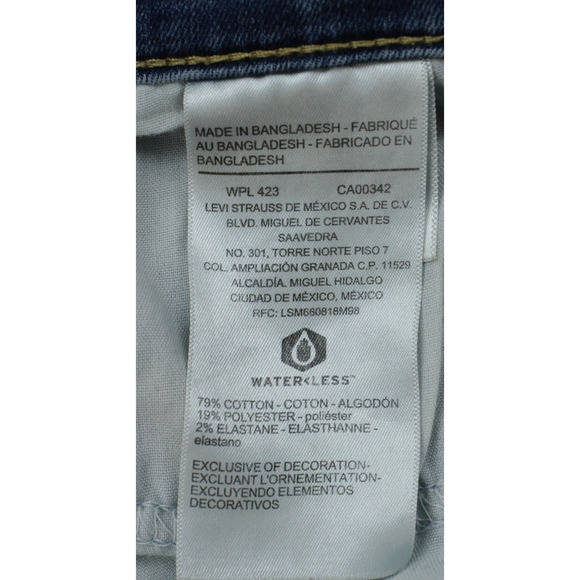 Levis Denizen Jeans Womens 16M (33 x 30) Blue High Rise Skinny Stretch - Picture 4 of 7